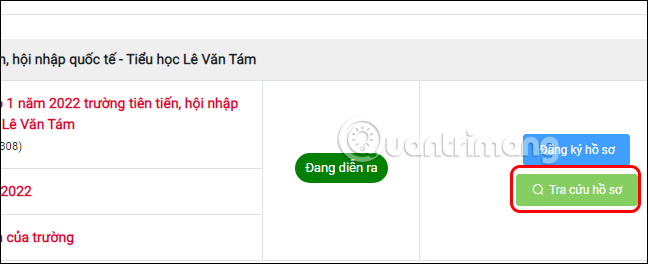 Tra cứu hồ sơ tuyển sinh lớp 1 TP.HCM