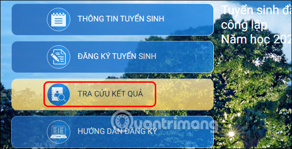 Điền thông tin học mầm non trực tuyến