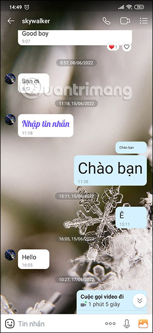 Chọn tin nhắn Zalo