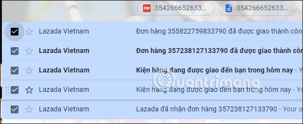 Chọn email muốn chuyển tiếp