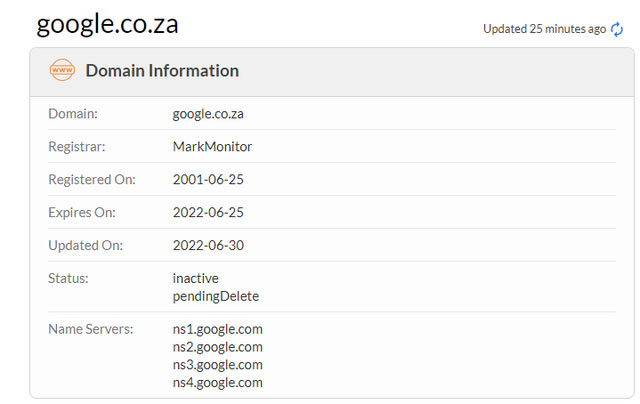 Google quên gia hạn tên miền