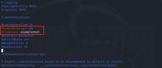 Vô hiệu hóa thông tin đăng nhập của người dùng root