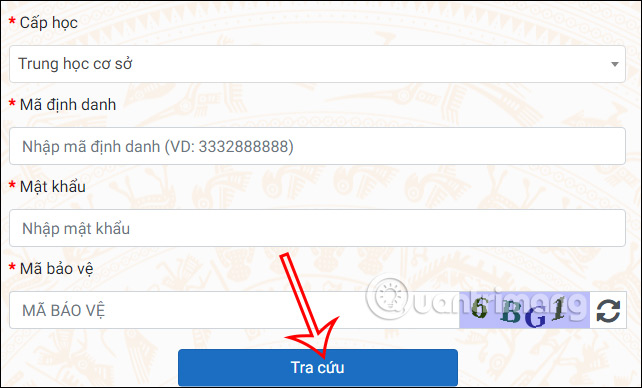 Tra cứu hồ sơ học lớp 6 online