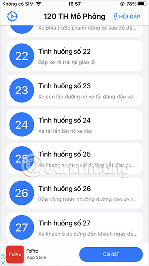 120 Câu Mô Phỏng GPLX B2