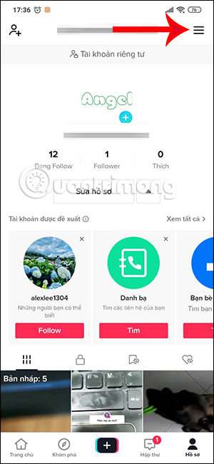 Tùy chọn TikTok