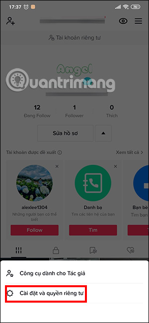 Cài đặt riêng tư trên TikTok