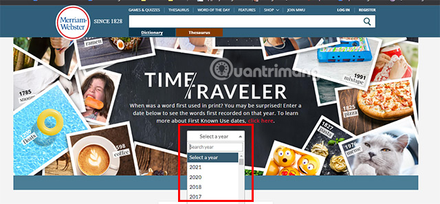 Tại mục Select a year bạn cần chọn năm sinh tương ứng