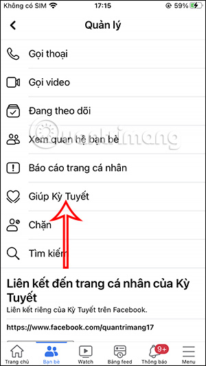 Giúp tài khoản Facebook bạn bè