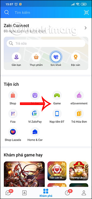 Game trên Zalo