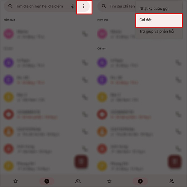 Cài đặt cuộc gọi trên Android