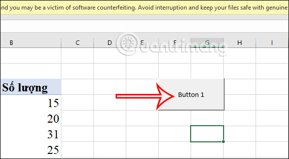 Nút Button trên Excel