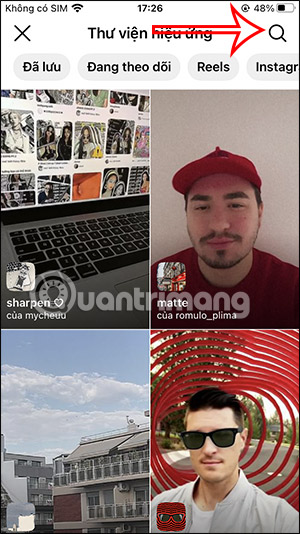 Kho hiệu ứng Instagram