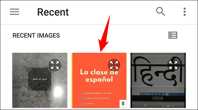 Chọn hình ảnh có chứa văn bản mà bạn muốn dịch