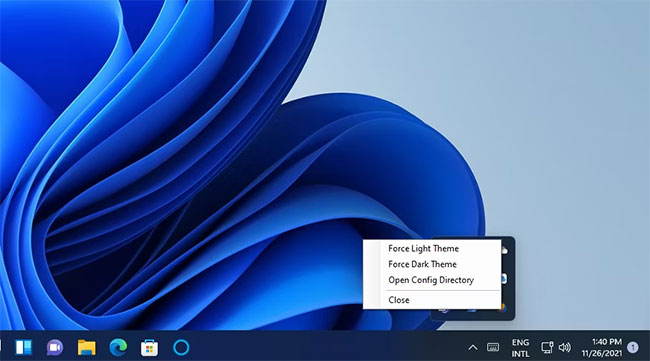 Tùy chọn Close của Auto Dark Mode