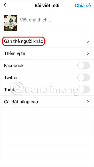 Gắn thẻ Instagram