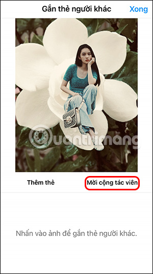 Mời cộng tác viên Instagram