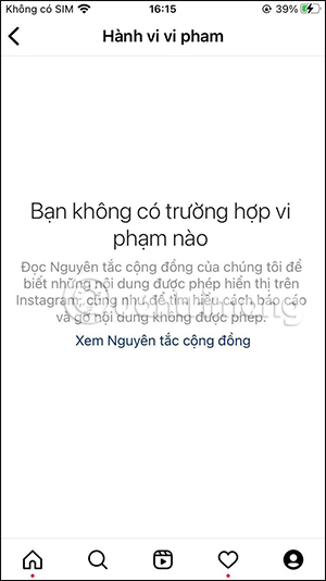 Các bài đăng vi phạm Instagram