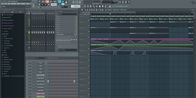 Beat đang được tạo trên FL Studio