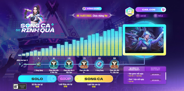 Sự kiện Song ca rinh quà - Nhận ngay skin cực xịn