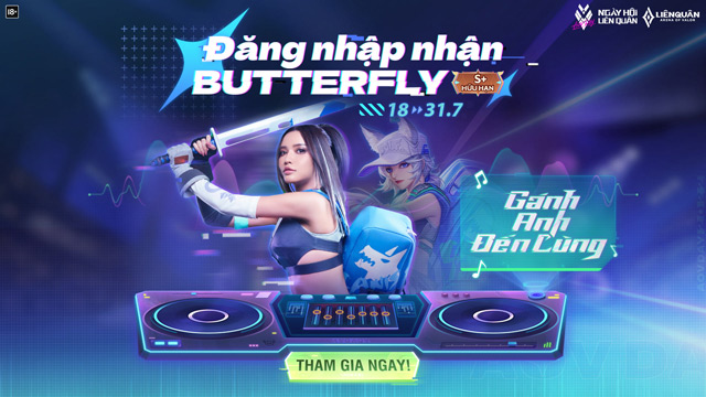Sự kiện Đăng nhập nhận Butterfly S+ Hữu Hạn