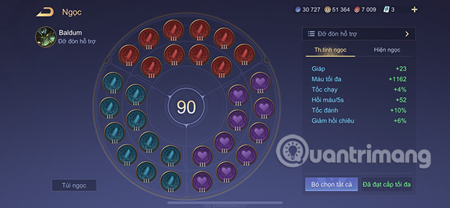 Bảng ngọc cho Baldum mùa 23