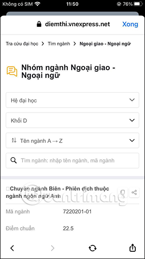 Nhập thông tin mã ngàng