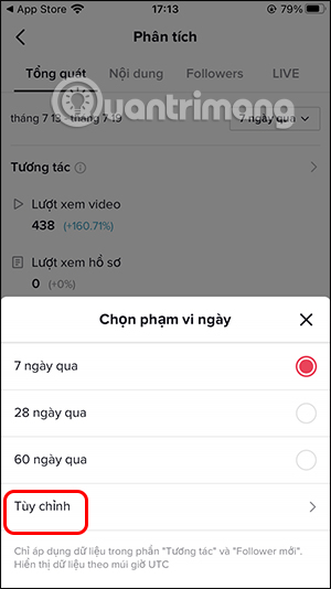 Tùy chỉnh thời gian