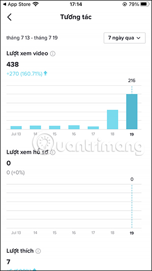 Xem tương tác video trên TikTok