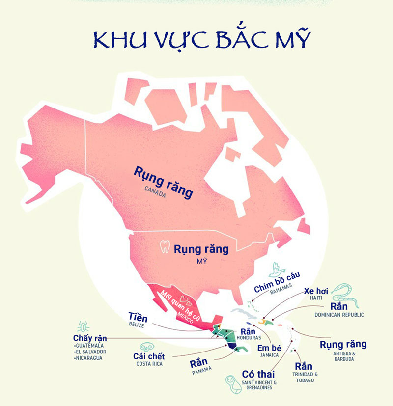 Giấc mơ phổ biến nhất ở khu vực Bắc Mỹ