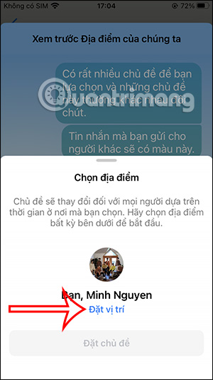 Đặt vị trí trên Messenger