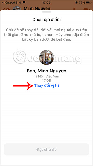 Đổi sang vị trí mới