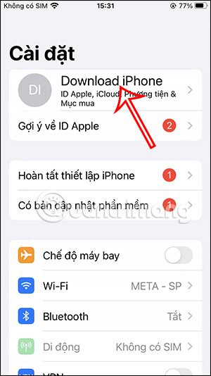 Tên iCloud của bạn
