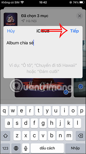 Tạo tên album