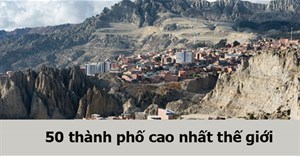 50 thành phố cao nhất thế giới