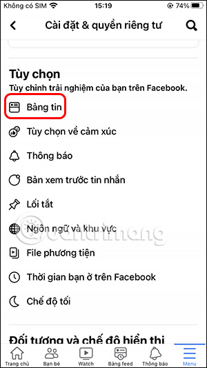 Thiết lập Bảng tin Facebook 