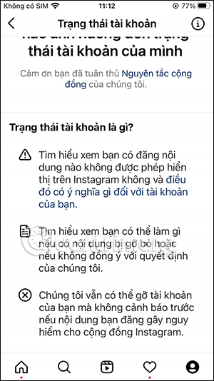 Quy tắc tài khoản Instagram