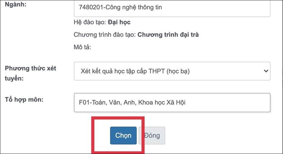 Phương thức xét tuyển nguyện vọng đại học