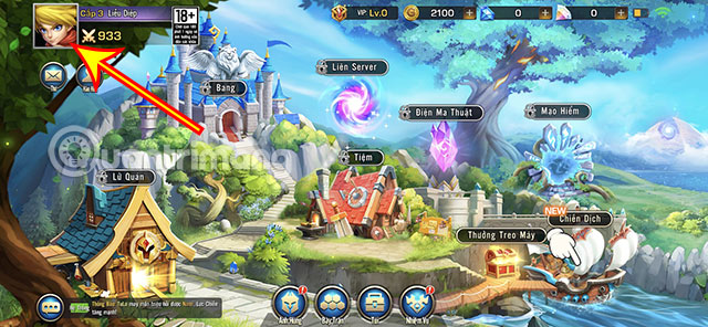 Nhấn vào biểu tượng Avatar.