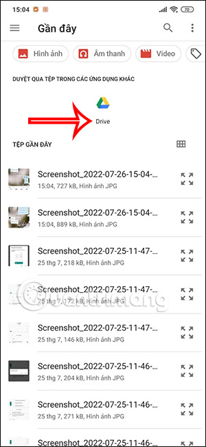 Truy cập Google Drive