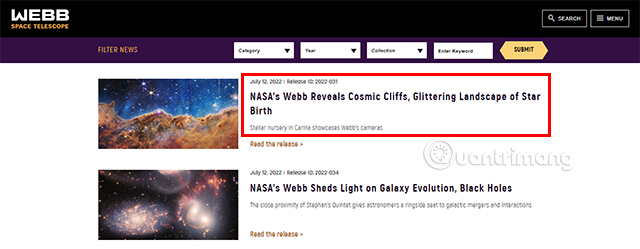 Truy cập vào bài viết có hình bạn muốn tải
