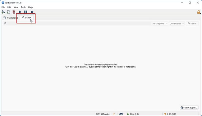 Tab Search của qBitTorrent