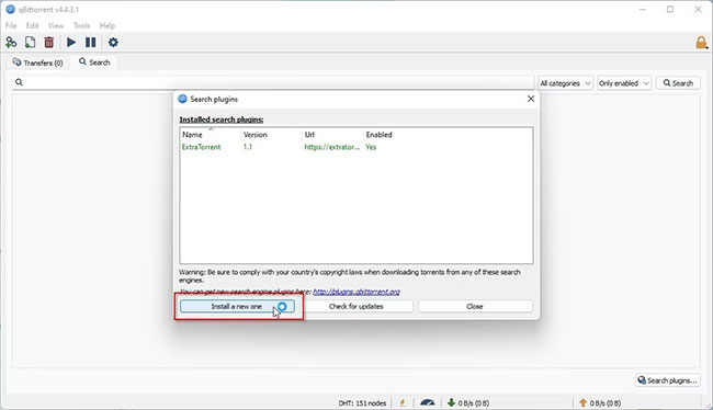 Cài đặt plugin mới