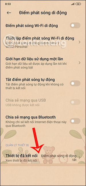 Thiết bị kết nối trên điện thoại