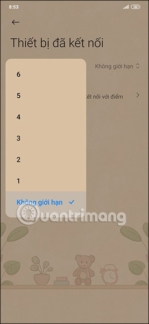 Chọn số lượng thiết bị kết nối