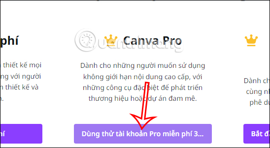 Dùng thử Canva Pro