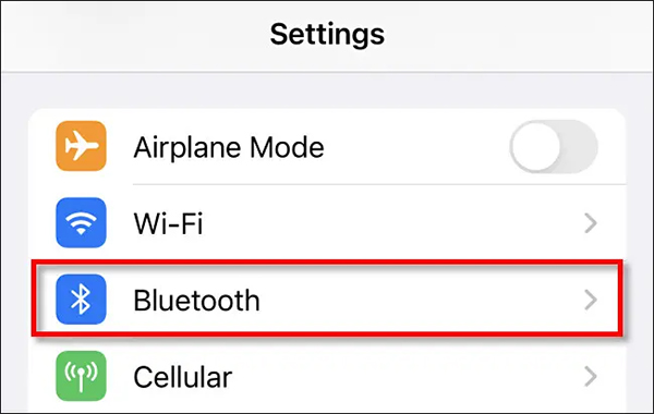 Quản lý Bluetooth trên iPhone