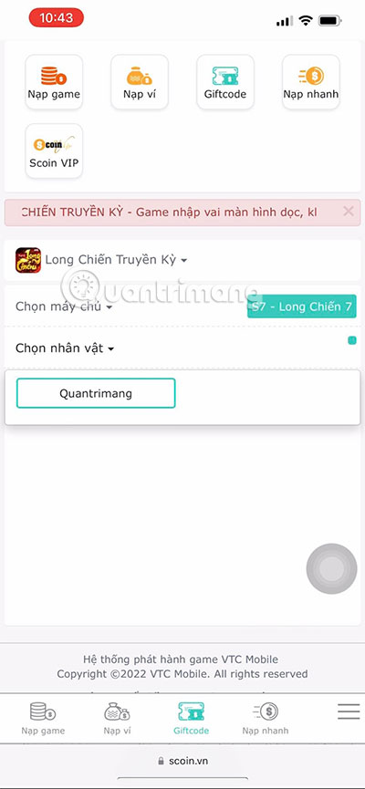 nhap code long chien truyen ky