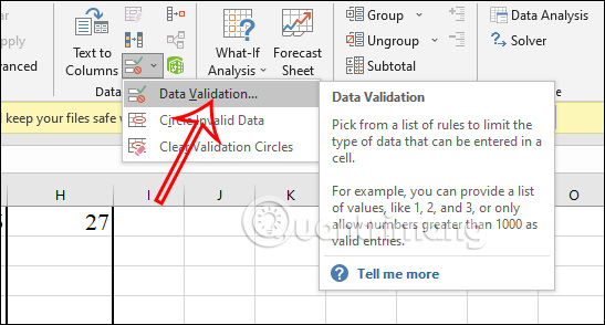 Cách khoanh tròn dữ liệu không hợp lệ trong Excel - Ảnh minh hoạ 2