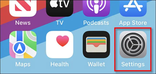 Nhấn vào biểu tượng bánh răng trên màn hình chính