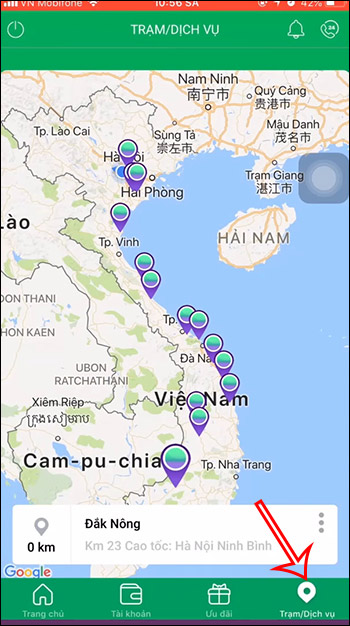 Trạm/Dịch vụ trên VETC